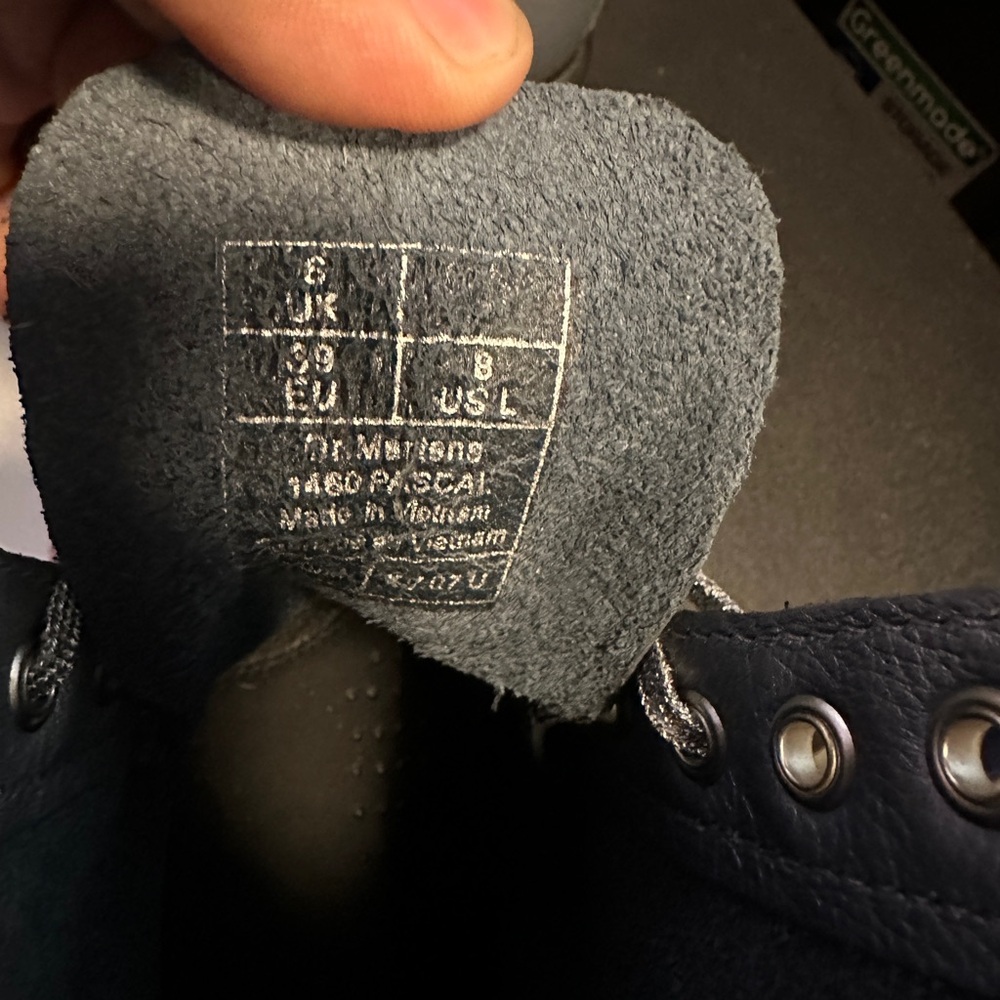 Dr. Martens Navy Leather Boots - Picture 8 of 14